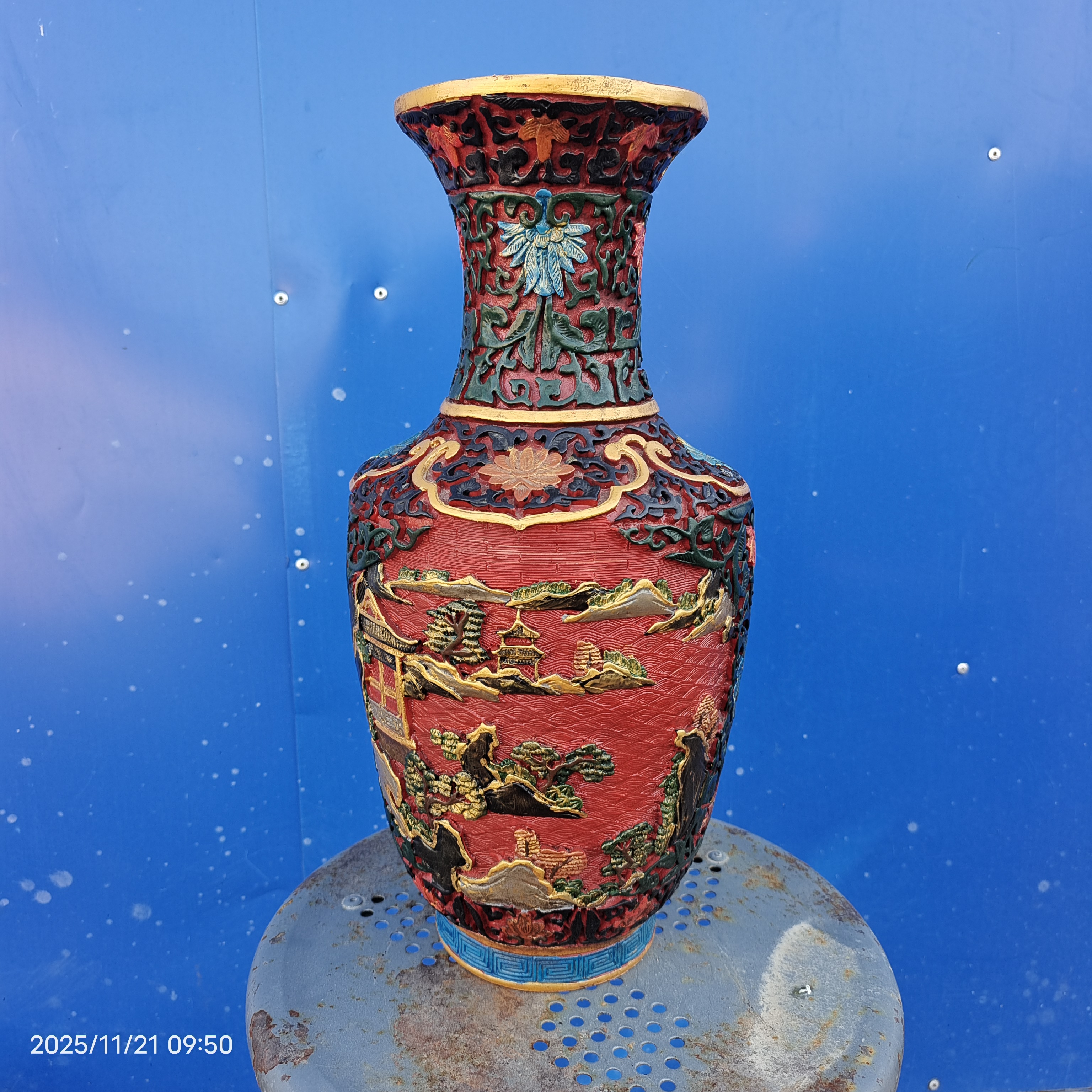 家具漆器花瓶摆件实物如图