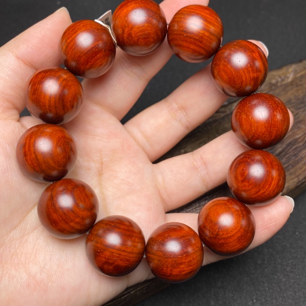 原汁原味印度小叶紫檀 2.06cm鸡血红5A+泥料 高油密老料