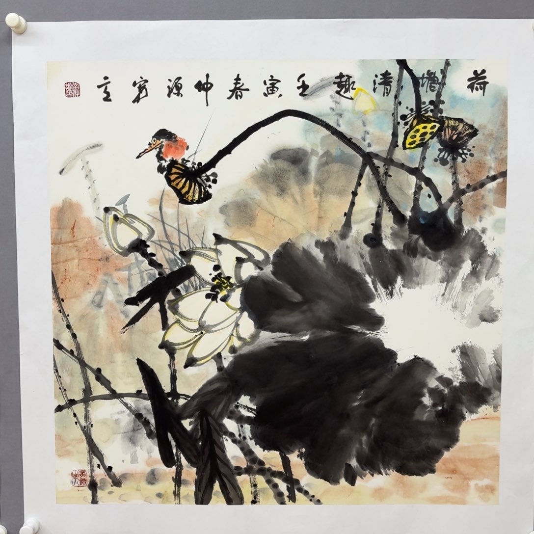 国画艺术家真人手绘