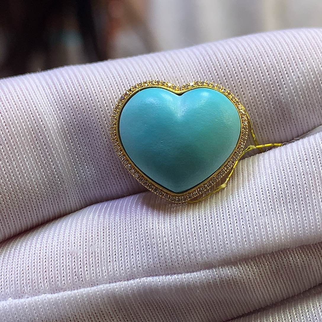 绿松石18K金镶嵌配饰