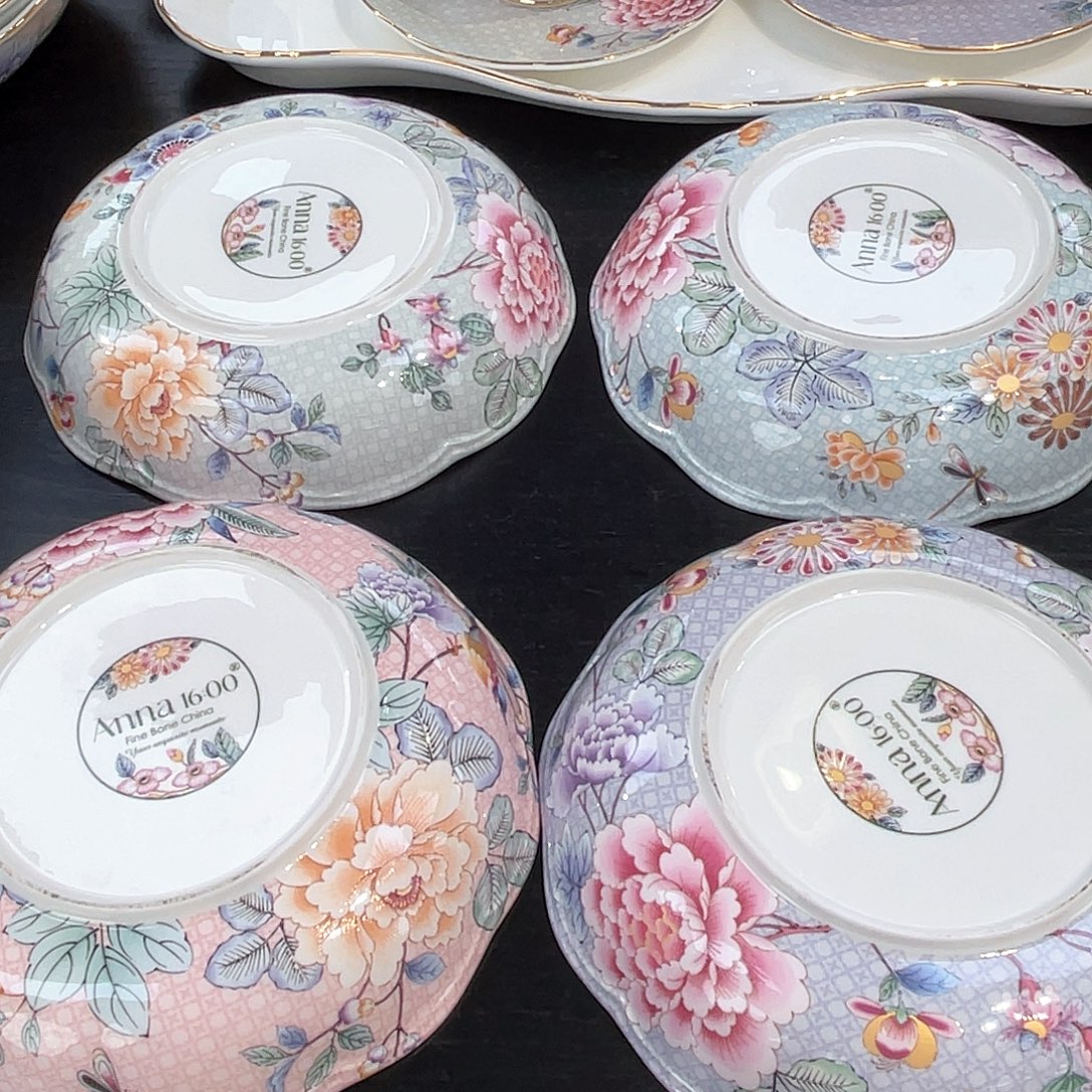 骨瓷四个汤菜盘18cm