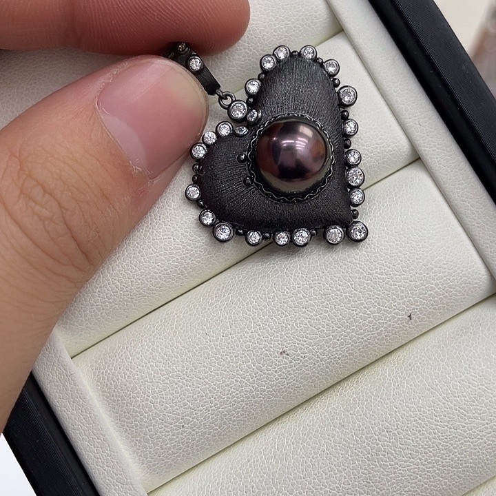 海水珍珠银S925镶嵌吊坠(不含链)