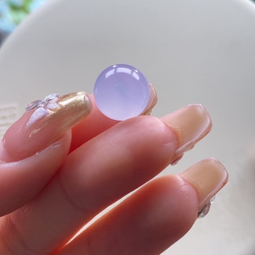 【闪购商品】翡翠颈饰未镶嵌翡翠冰蓝粉紫珠卡11.6mm