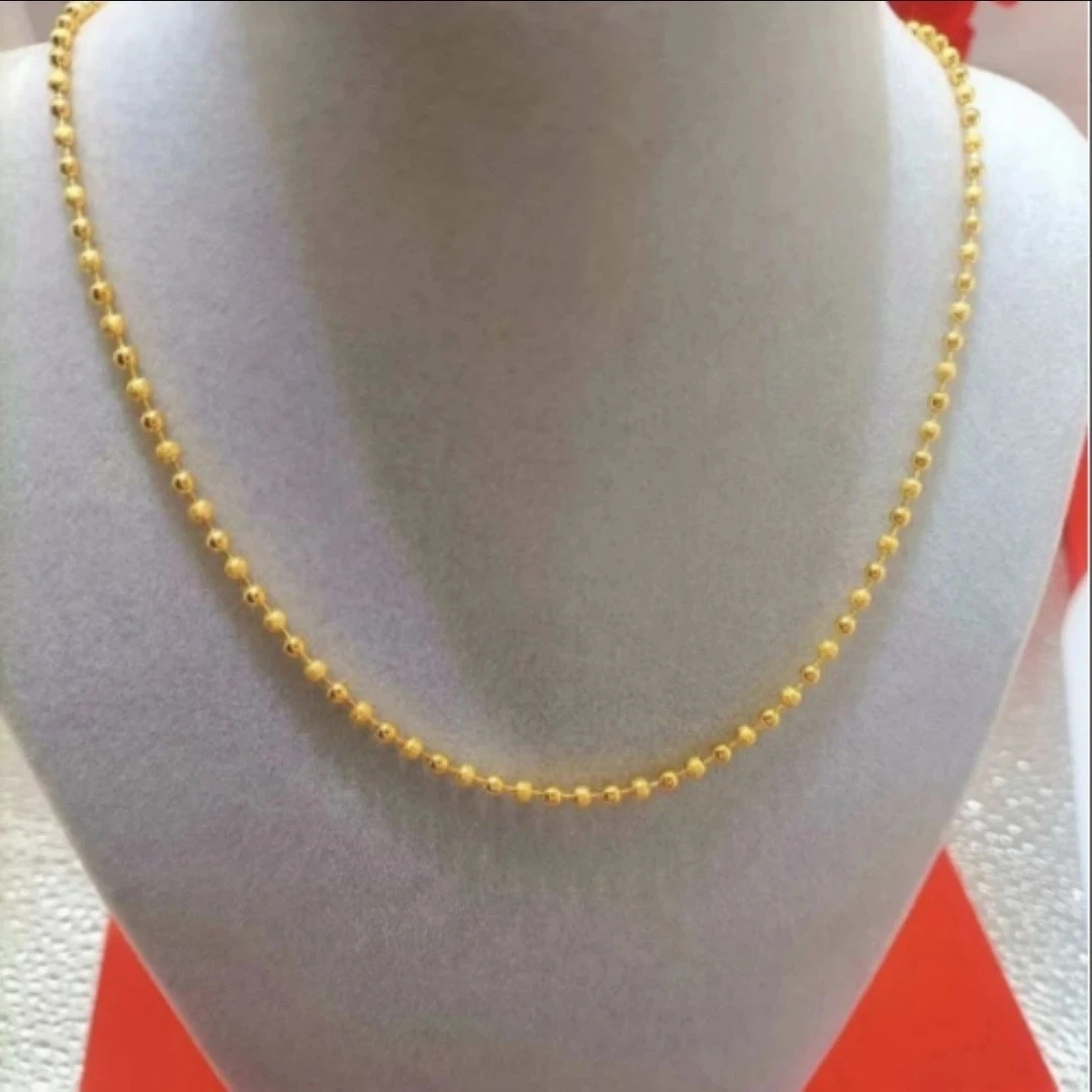 铜合金项链 时尚款一光一砂小米珠项链