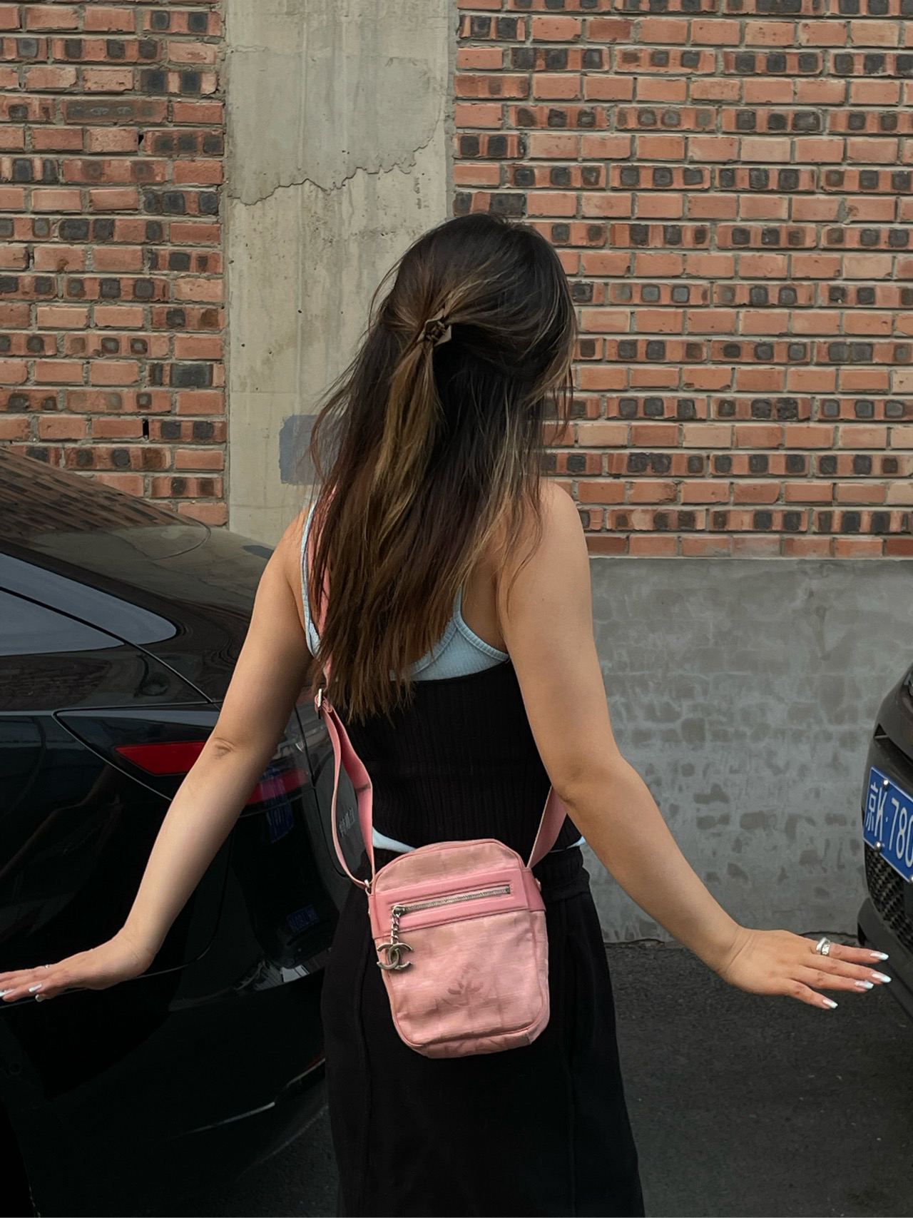 95新 Chanel/香奈儿 Chanel 粉色相机包