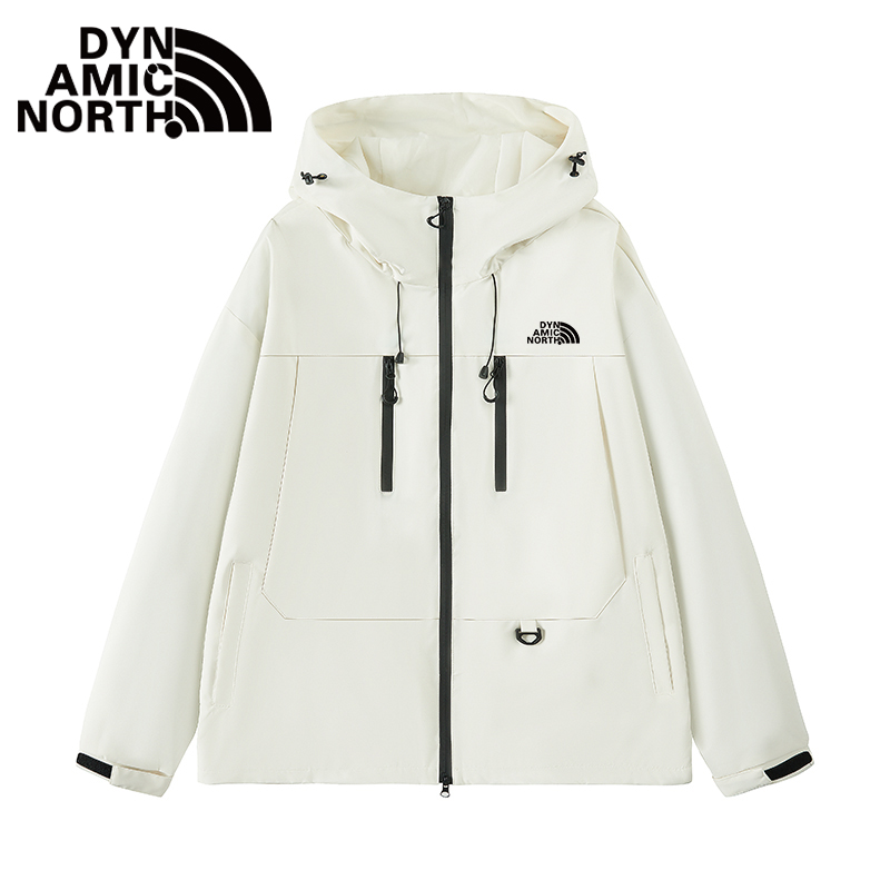 DYNAMIC NORTH/动感北面户外防水防风连帽冲锋衣外套秋冬季保暖