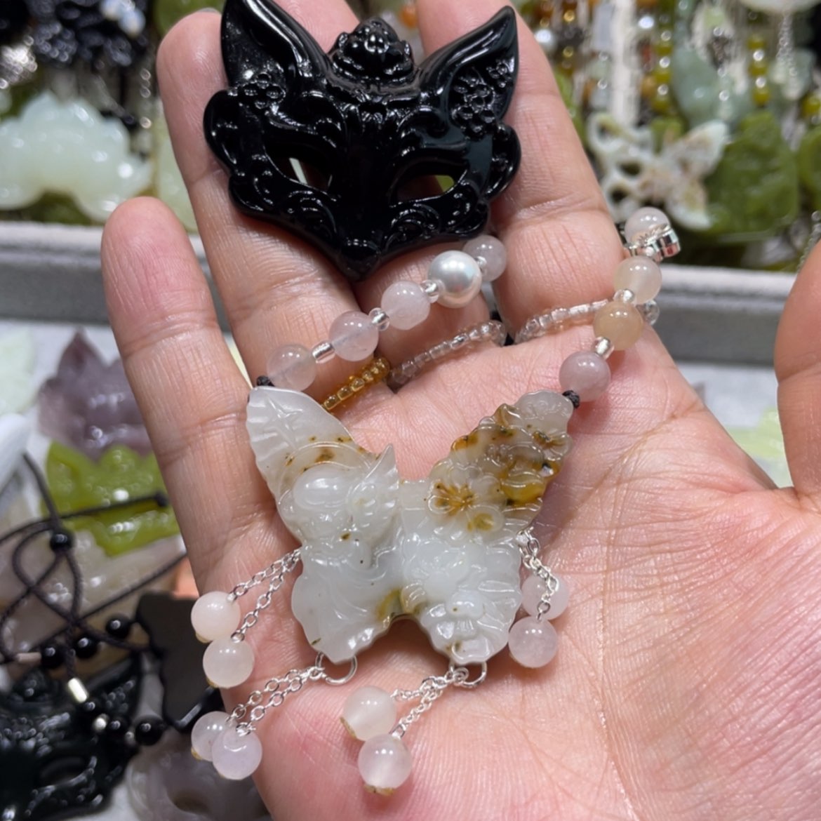 【闪购商品】岫玉颈饰未镶嵌笔****梦9吊坠