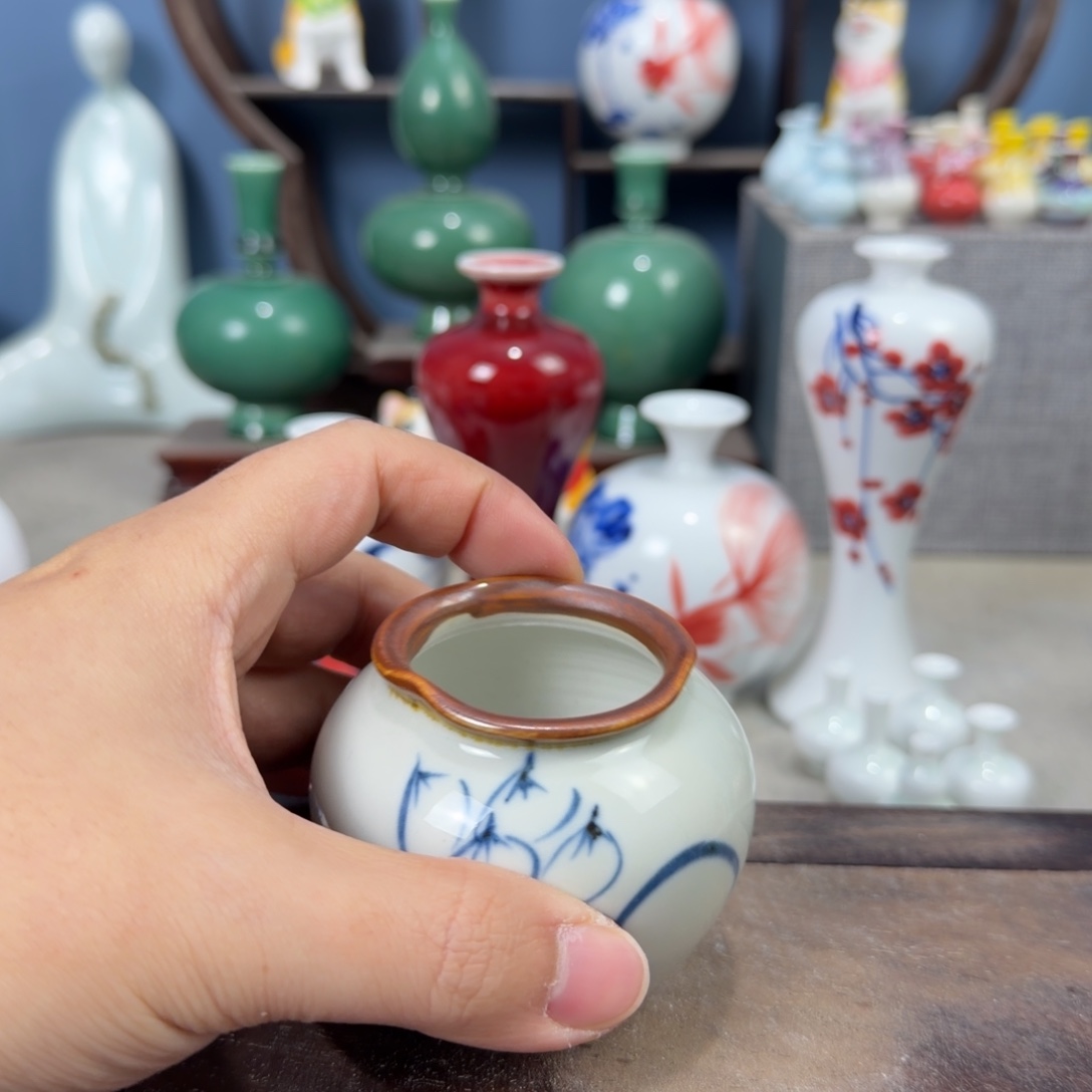 陶瓷手工小花器摆件