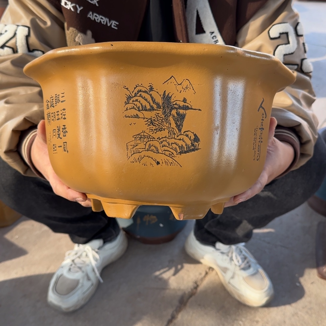 紫砂花盆口径27.15口径