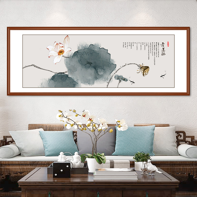 【荷花全系列】双11 带框装裱  高清微喷装饰画  客厅餐厅卧室