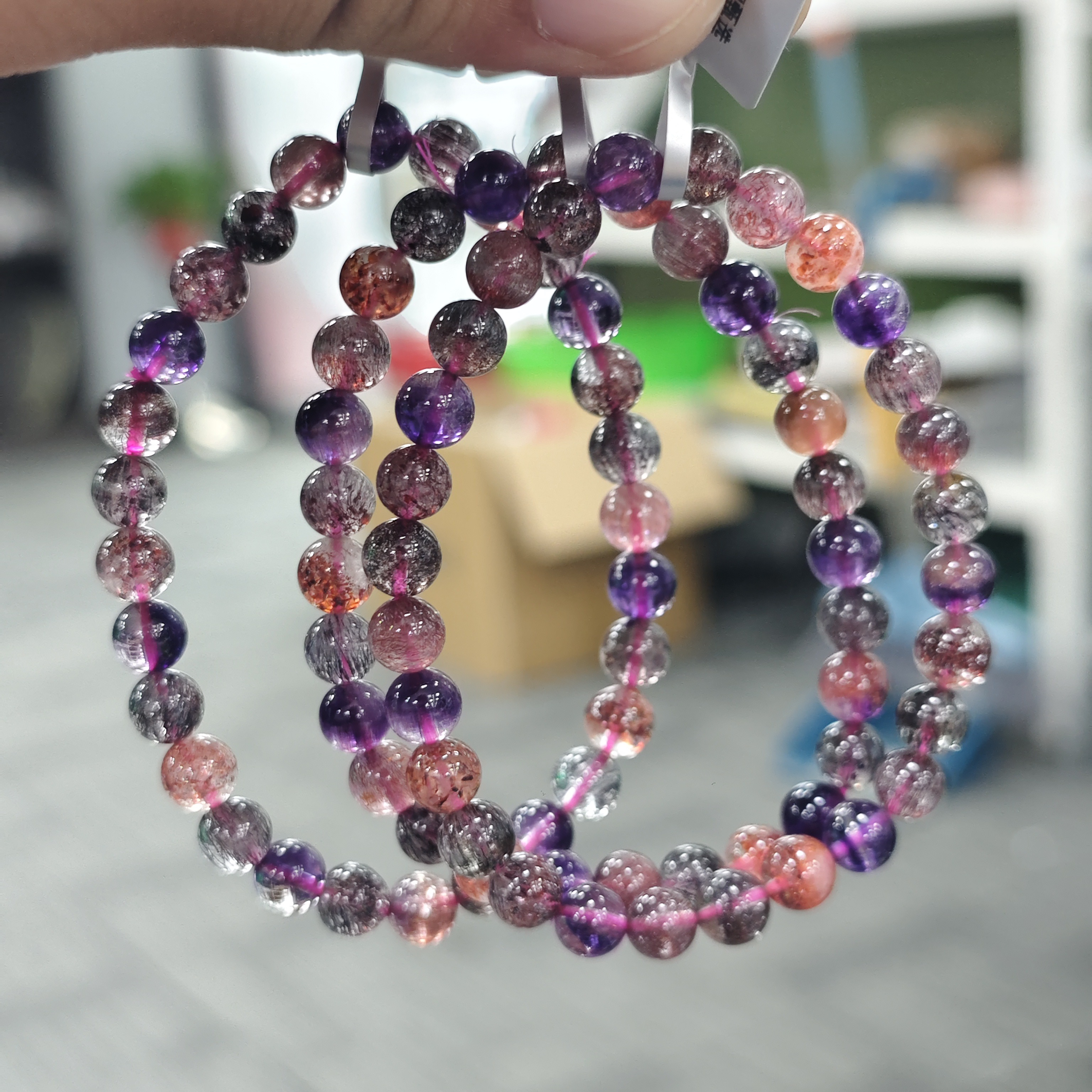 【书记甄选】天然超七单圈手链 多样性发一件 约6mm 219XL