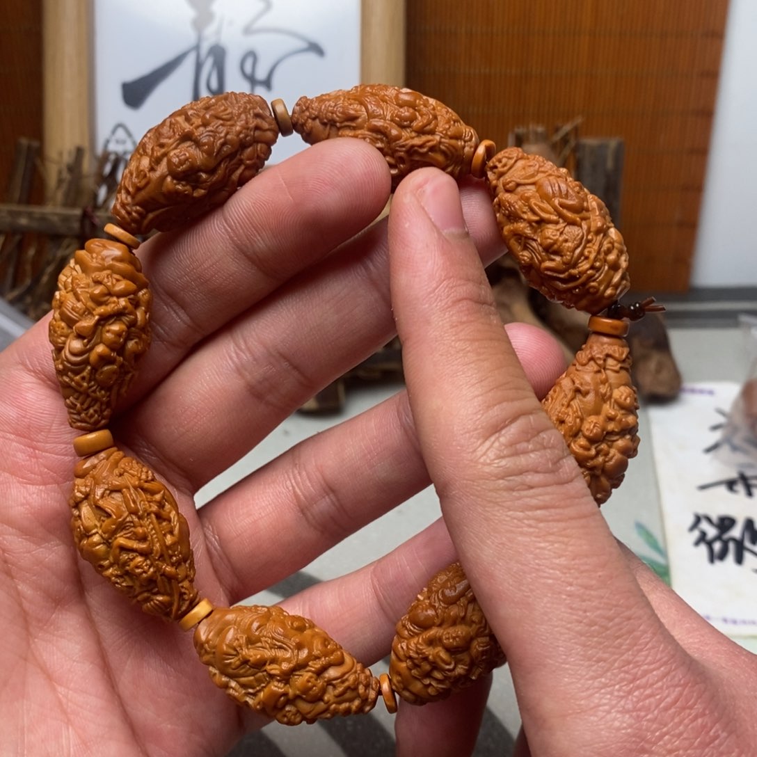 橄榄核手串/手链橄榄核雕刻工艺宇