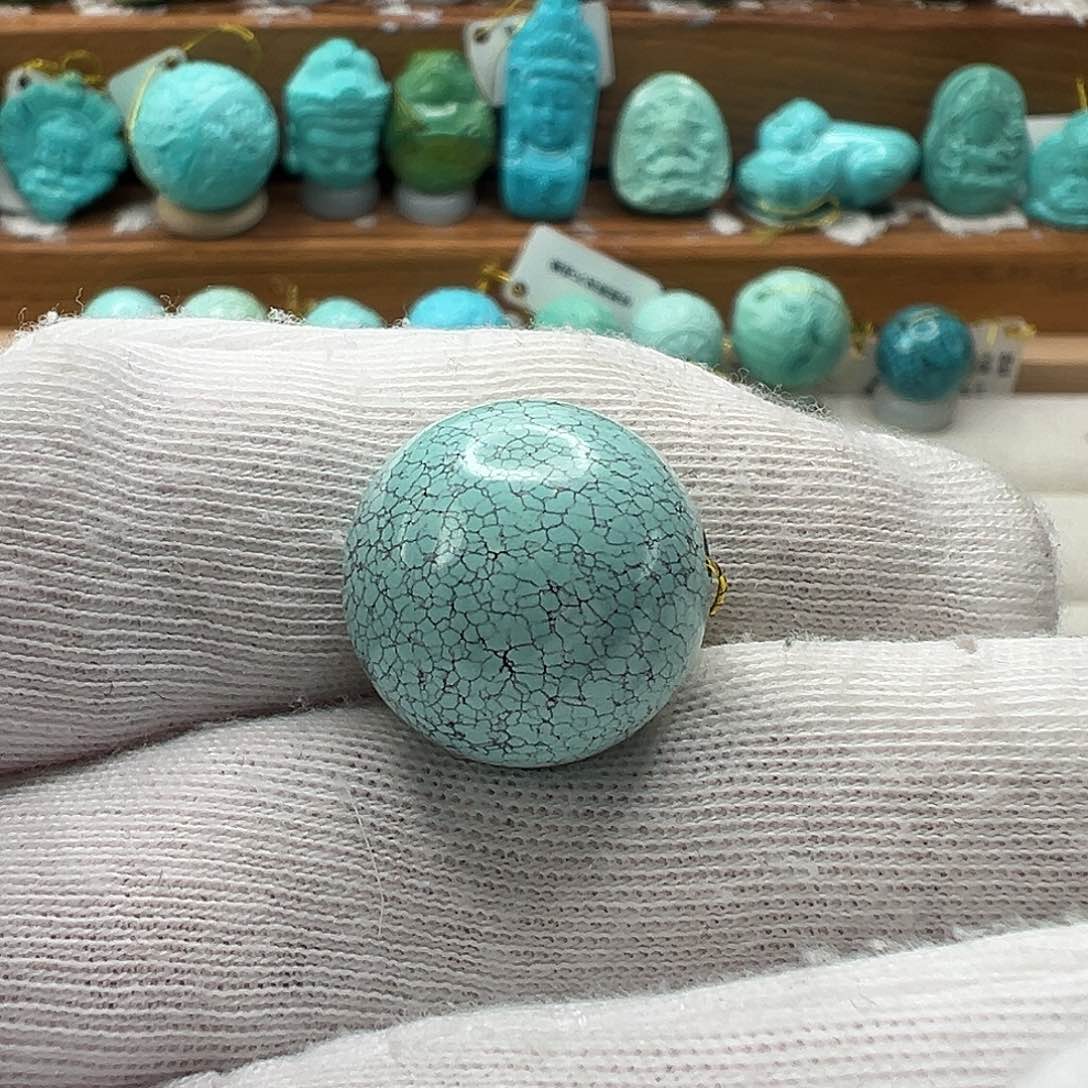 绿松石圆珠 未镶嵌