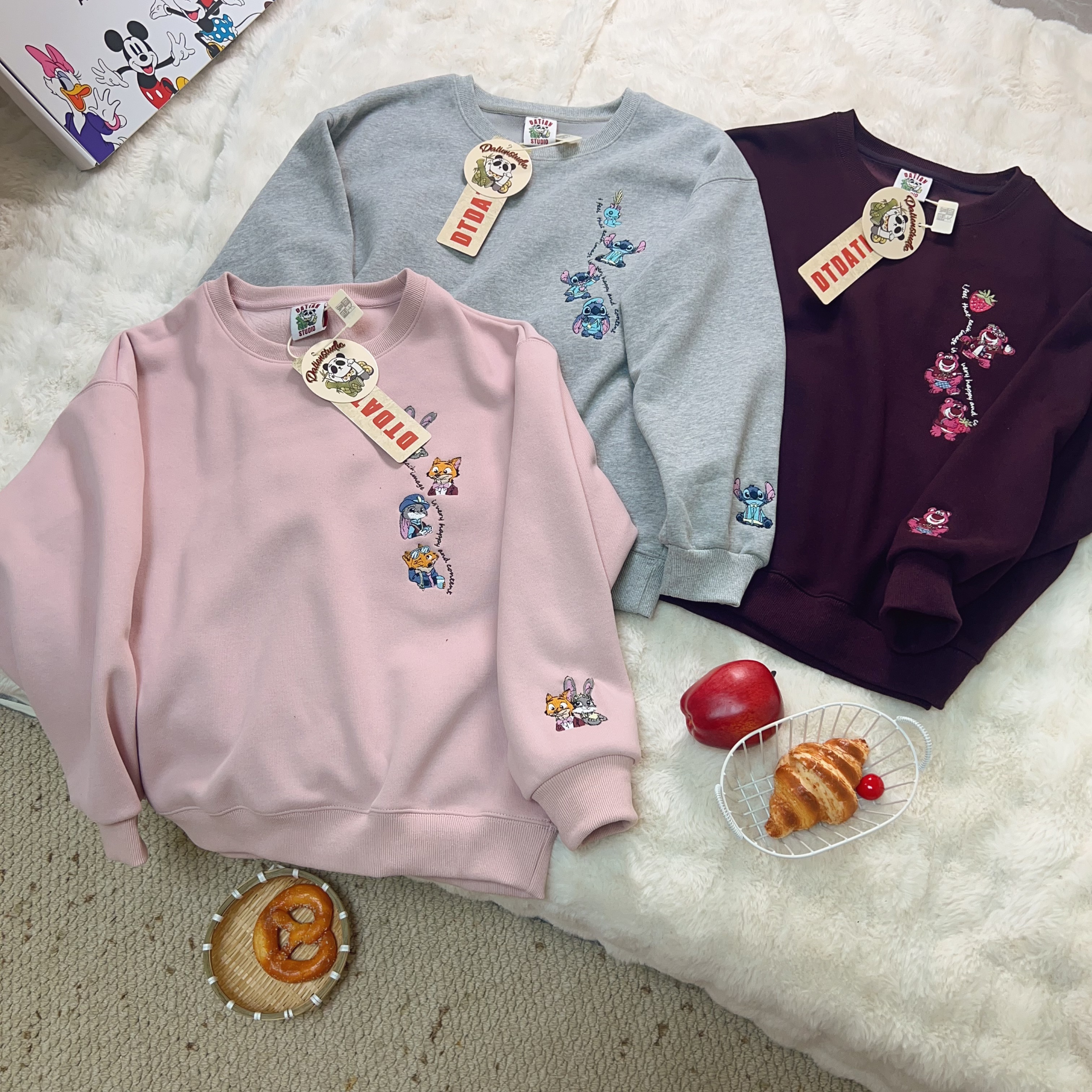 3306#DT家荡秋千冬季加绒圆领卫衣宽松韩版女装   加绒