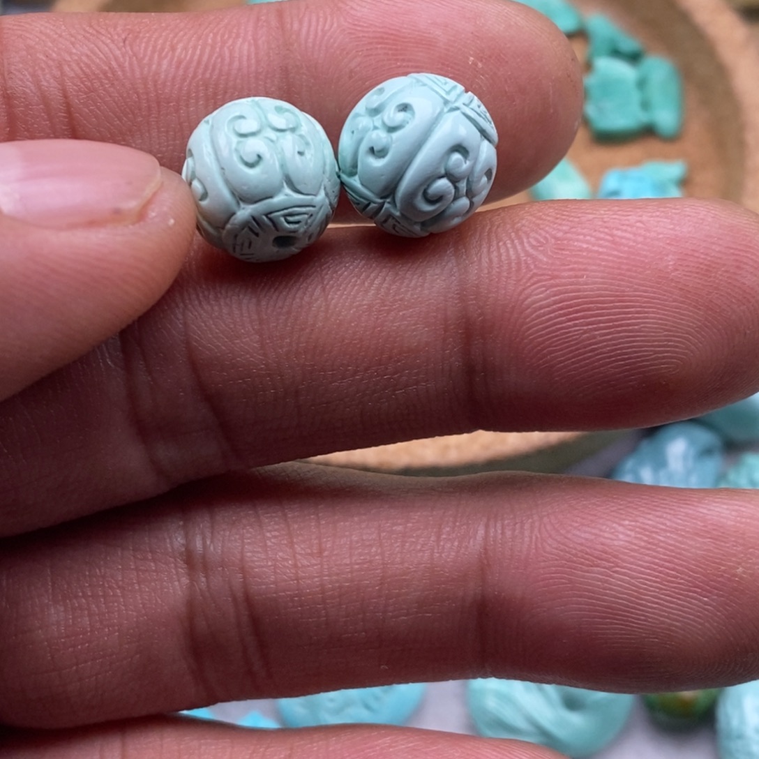 绿松石未镶嵌珠宝半成品