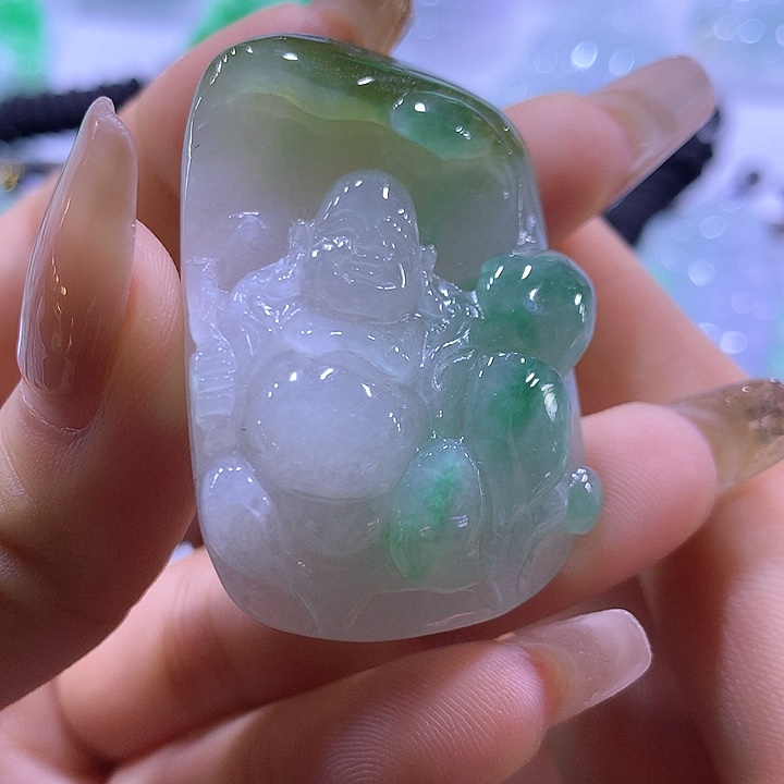 翡翠未镶嵌颈饰天然翡翠A货吊坠