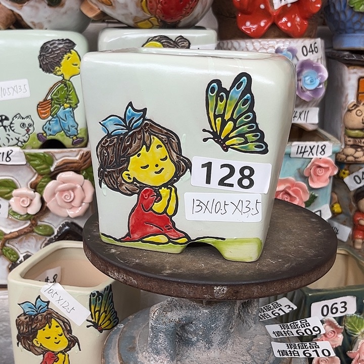 紫砂花盆粗陶材质多肉花盆