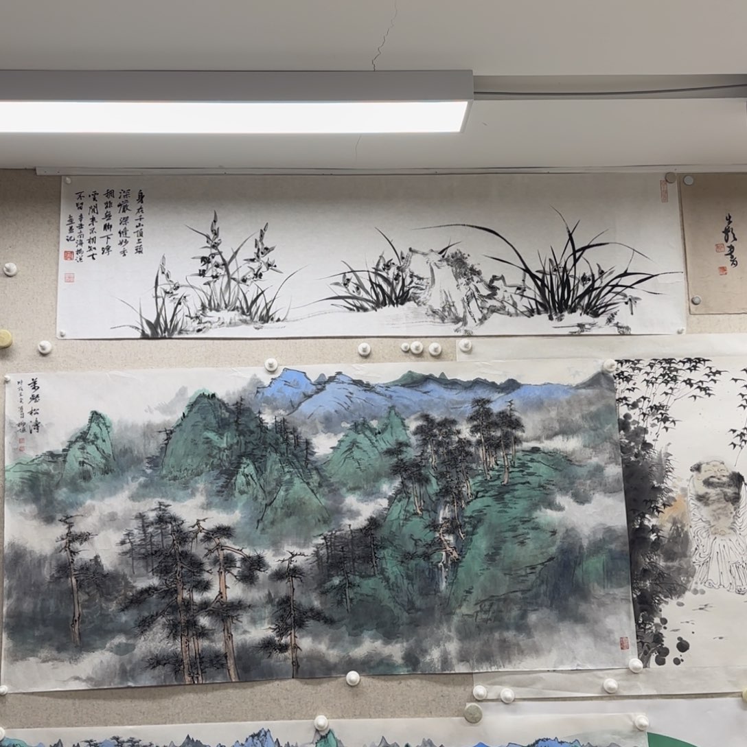 国画柳谦 兰花横幅一幅