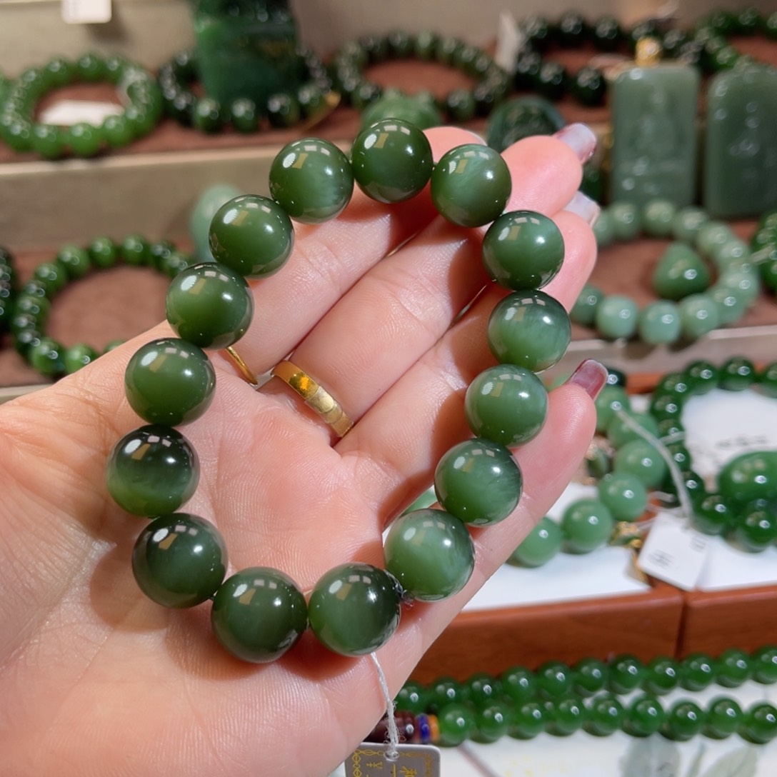 和田玉（糖玉）手链未镶嵌浪*