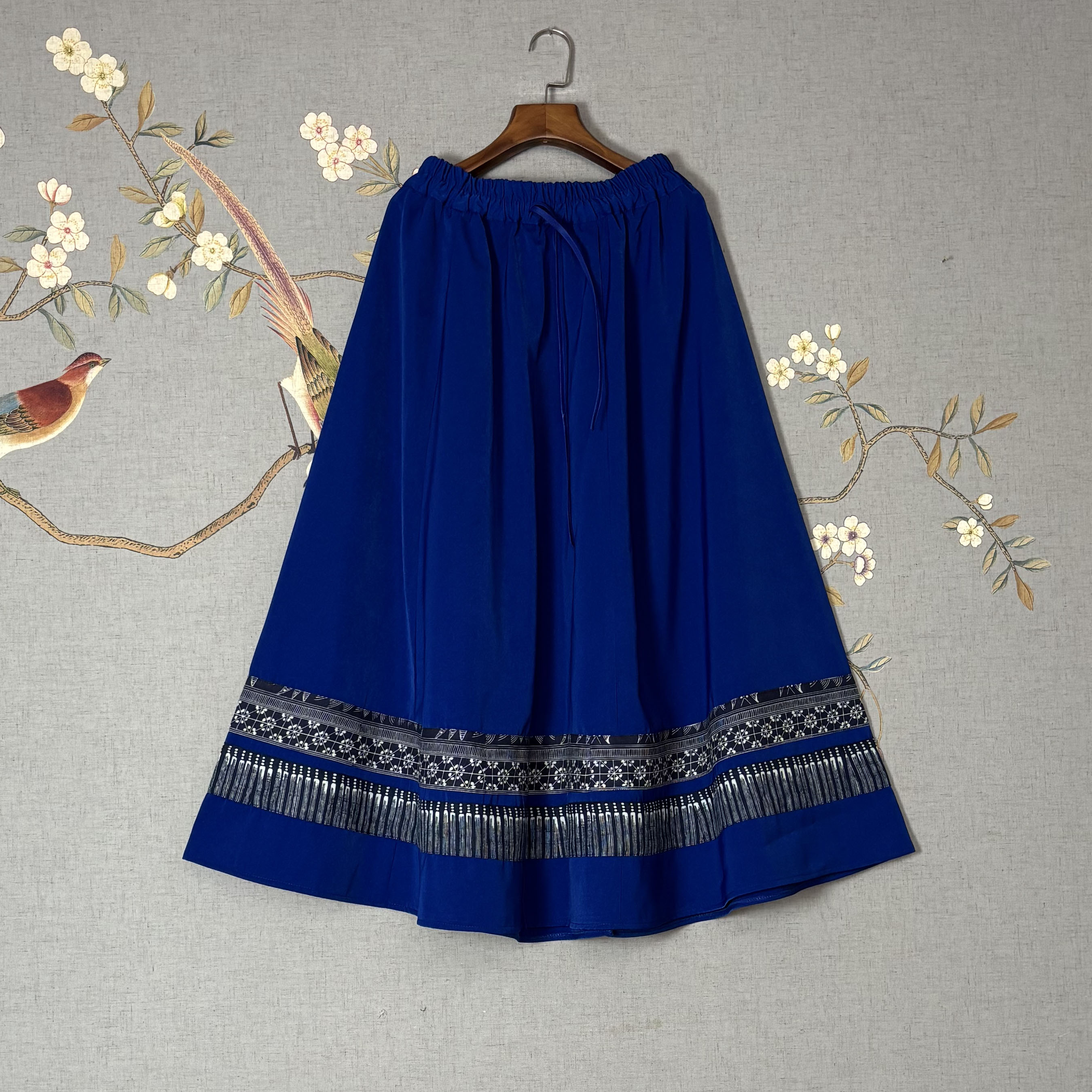 土家妹【工厂特惠】厚款苗族土家族传统花边民族女裙 长90cm 1255