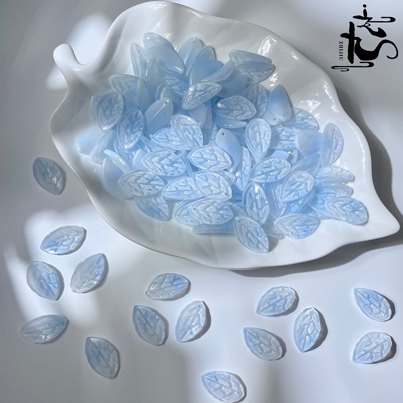 厂家批发琉璃金秋叶树叶子diy手工制作汉服饰品配件古风发簪材料