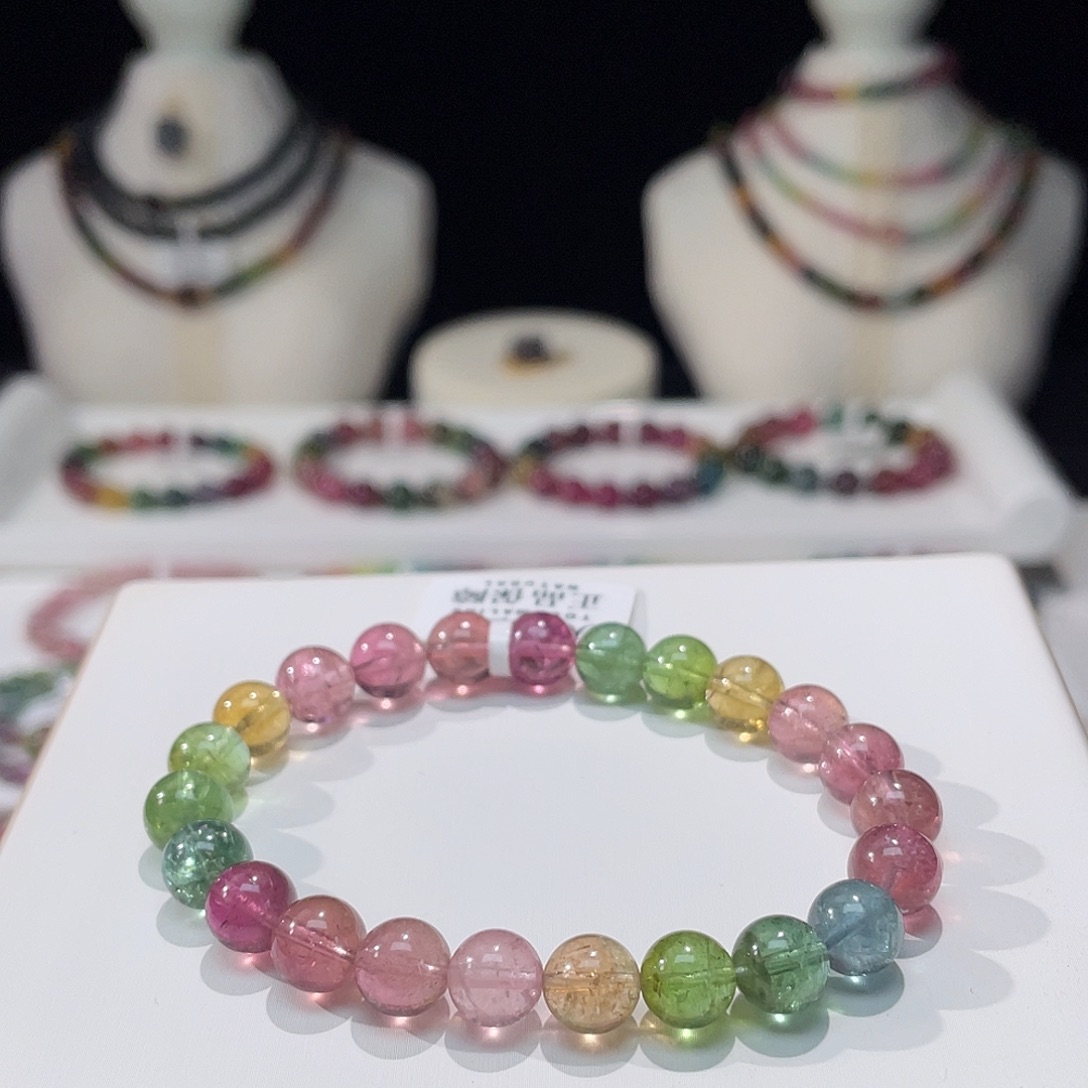 碧玺手串未镶嵌8.2mm±