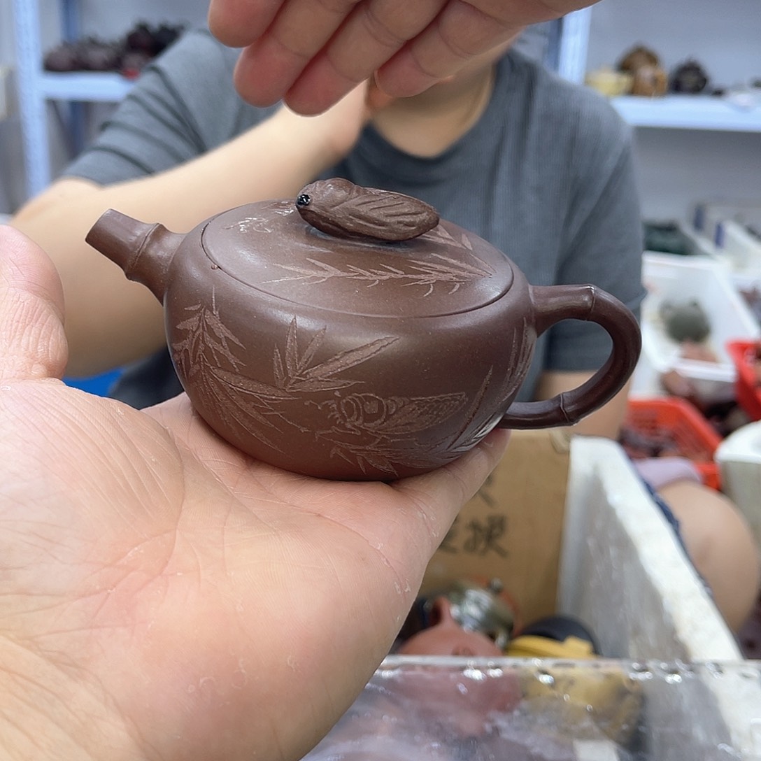 茶壶紫砂宜兴紫砂壶瑕疵