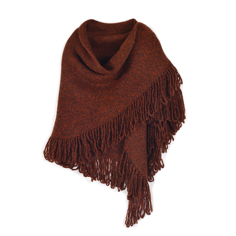 秋冬新定制百搭旅拍精纺羊绒流苏三角巾