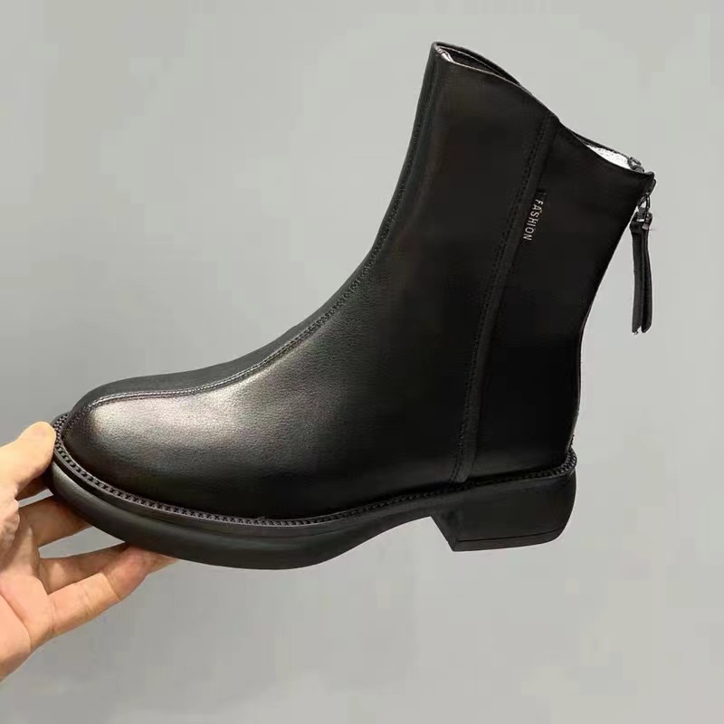 888-2新款后拉链圆通侧标百搭时尚切尔西靴