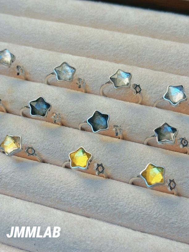 925银戒指 【天铁戒指】JMMLAB高品s925银 天铁星星转转戒指黑