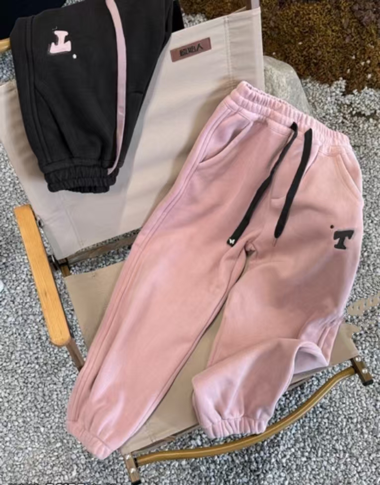 泡妈童装  2024冬季保暖儿童男童女童加绒休闲裤20125