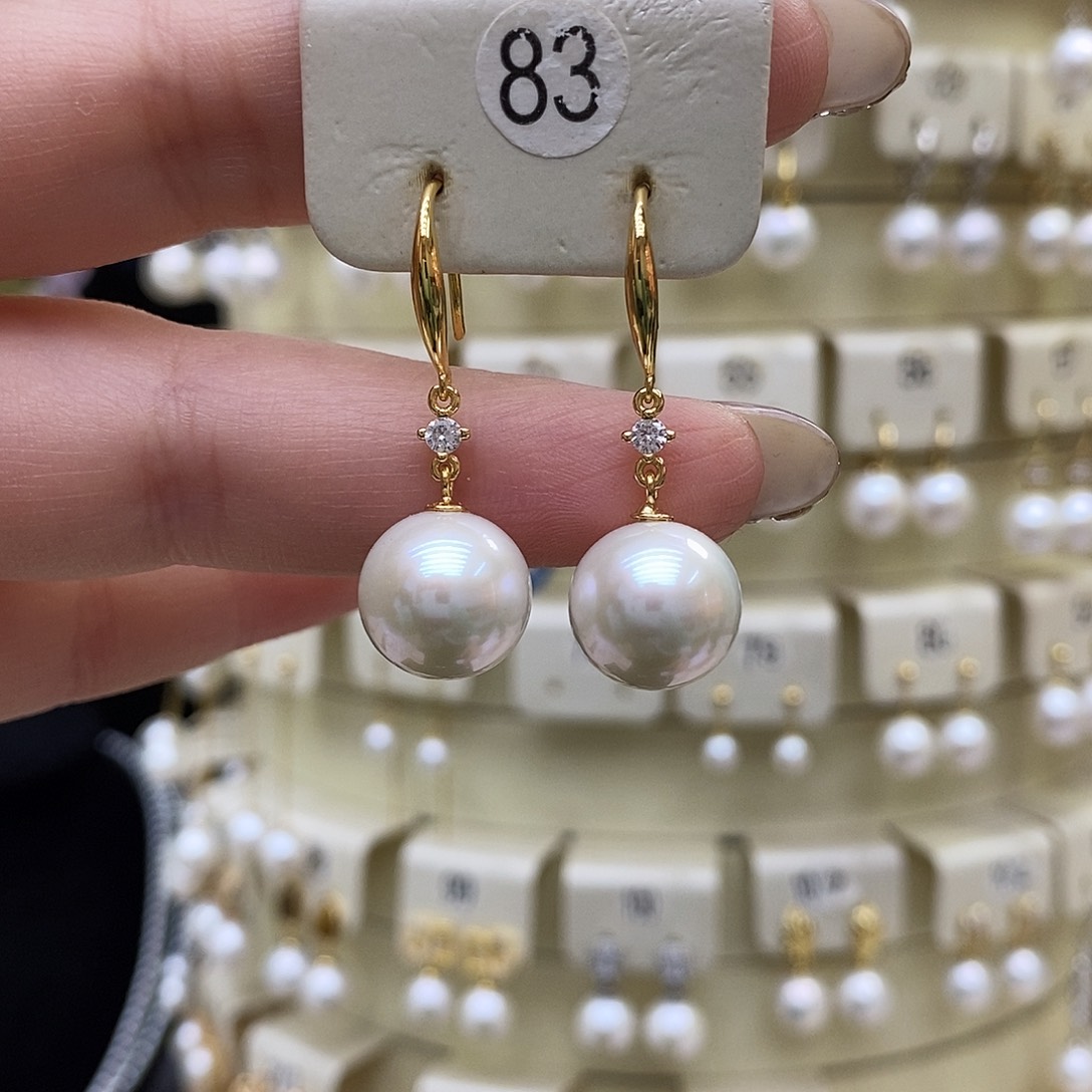 耳饰淡水珍珠银S925镶嵌