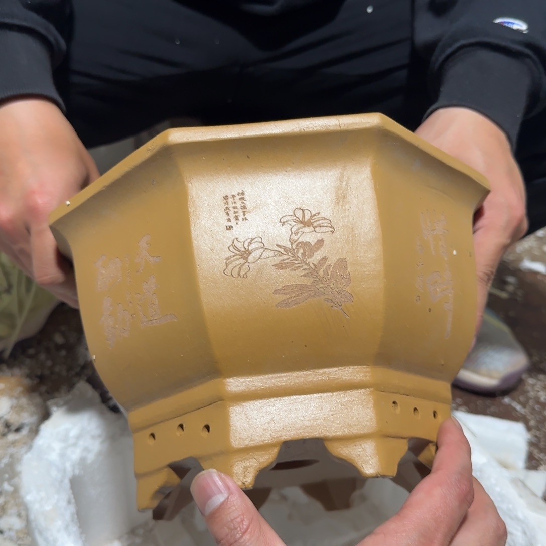 紫砂花盆口径27厘米