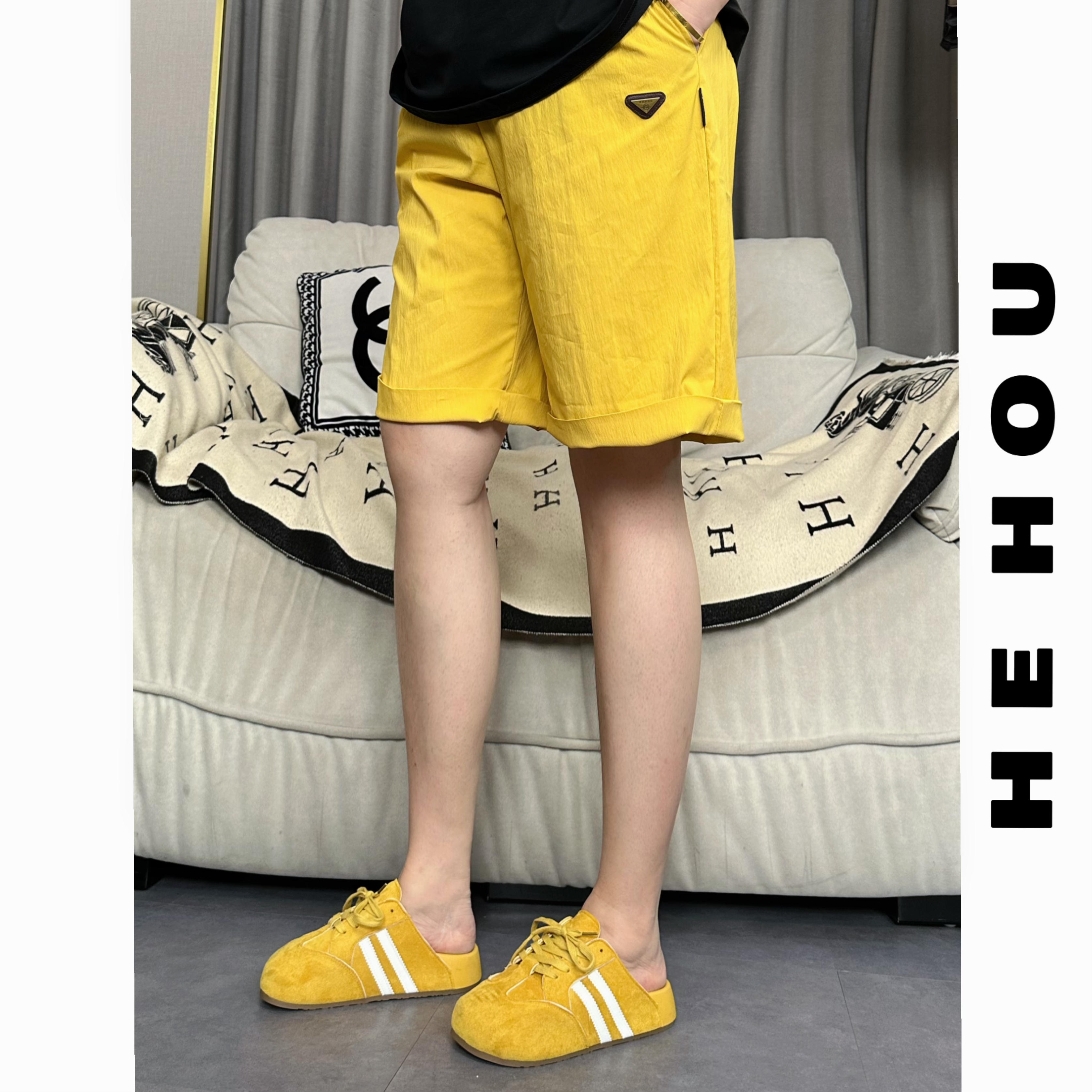 504562 和后大码 夏休闲百搭宽松潮流时尚夏季薄款百搭短裤