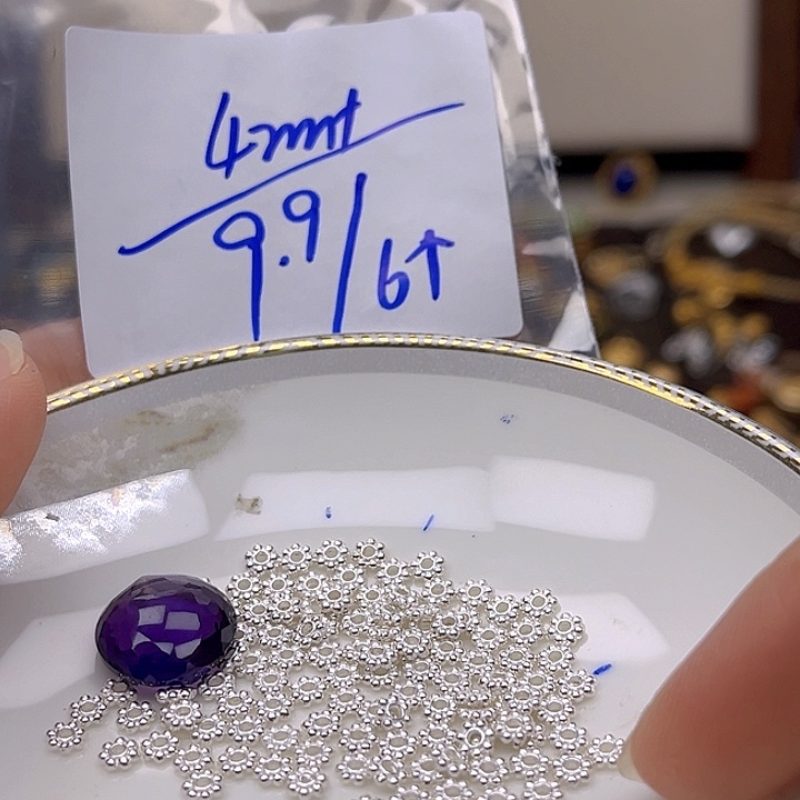 银S925镶嵌颈饰紫晶紫晶925镶嵌45