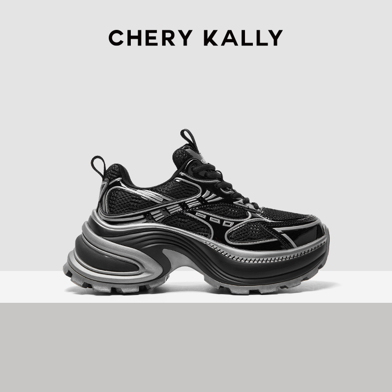 cherykally明星同款运动鞋时尚网面百搭小众鞋子增高鞋963LD4575