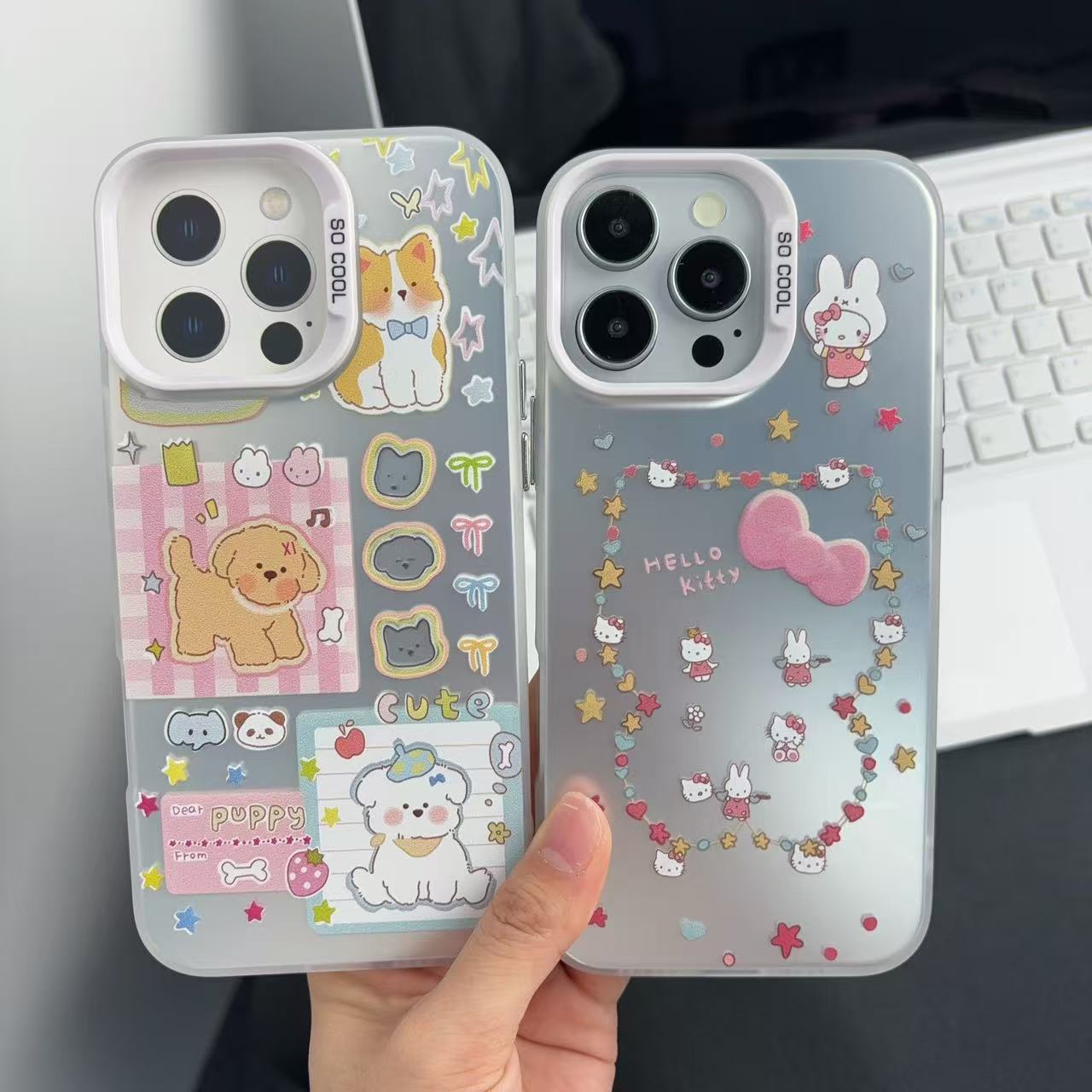 适用于苹果型号 电镀卡通手机壳可爱创意哈啦鱼
