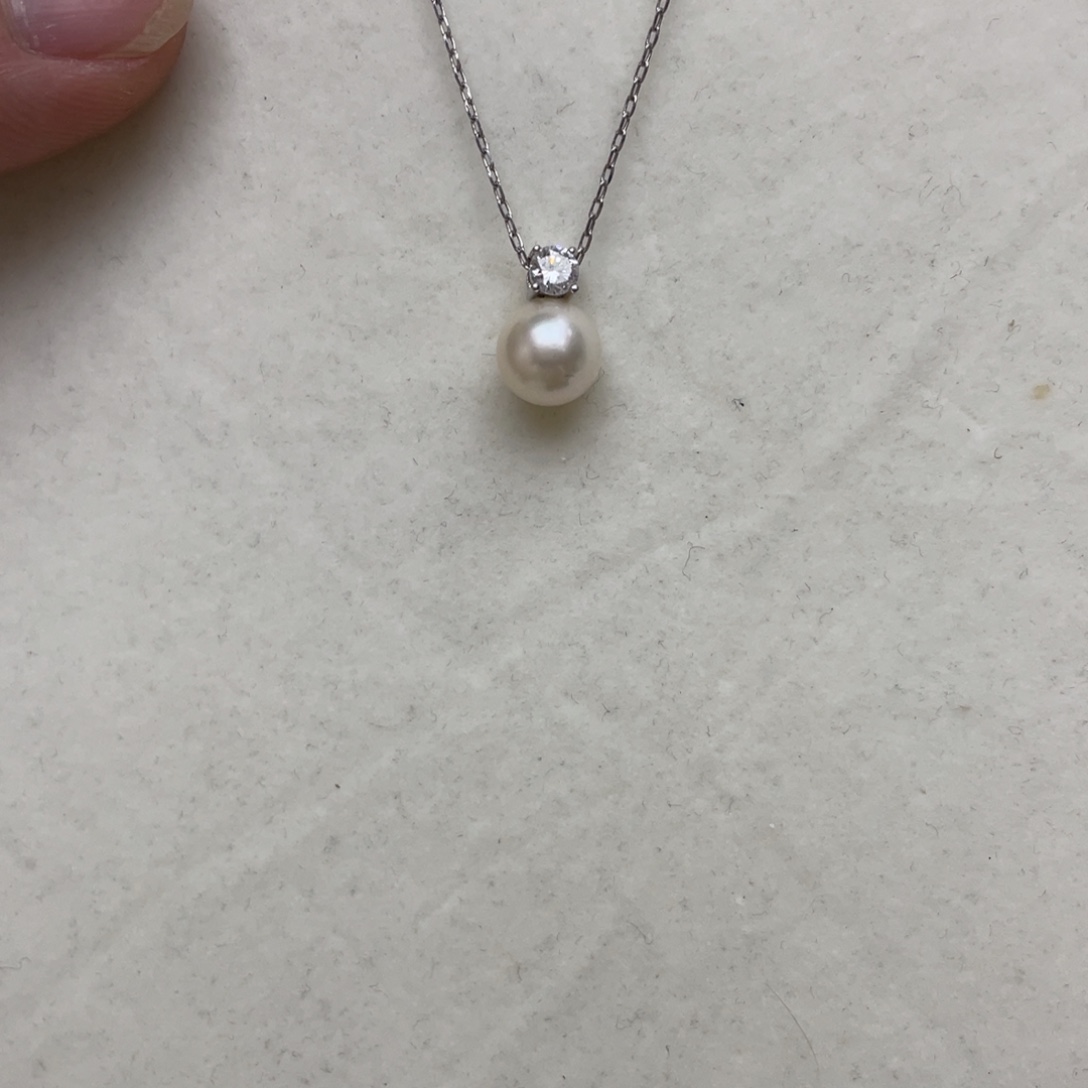 海水珍珠项链银S925镶嵌