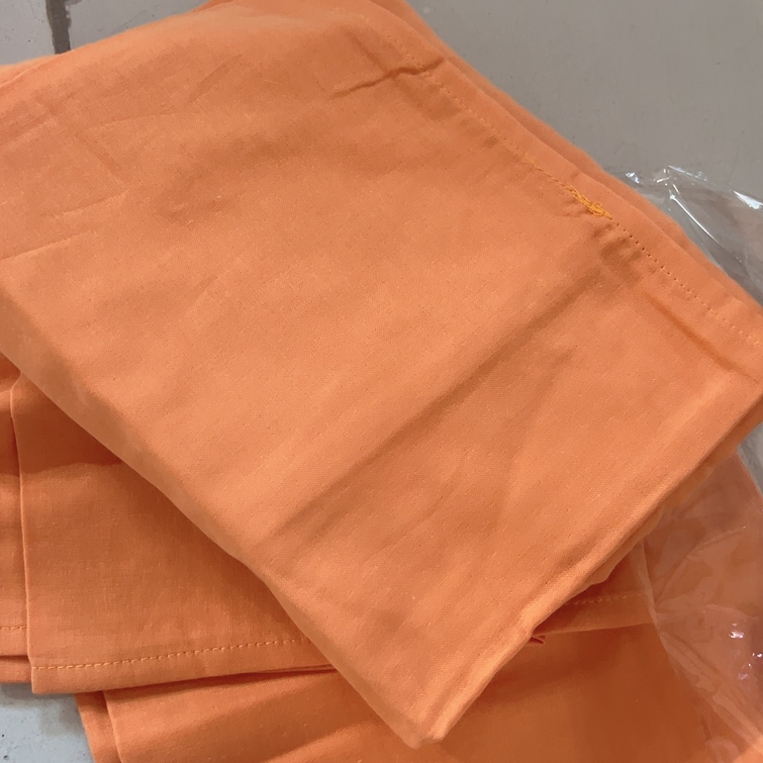 棉棉精梳双层纱床单150/200橘色