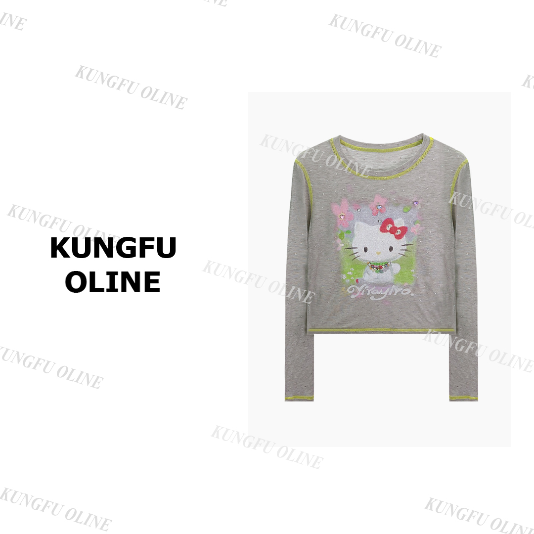 【YY】CT8386秋季流光风天丝亚麻流行印花明线T恤正肩