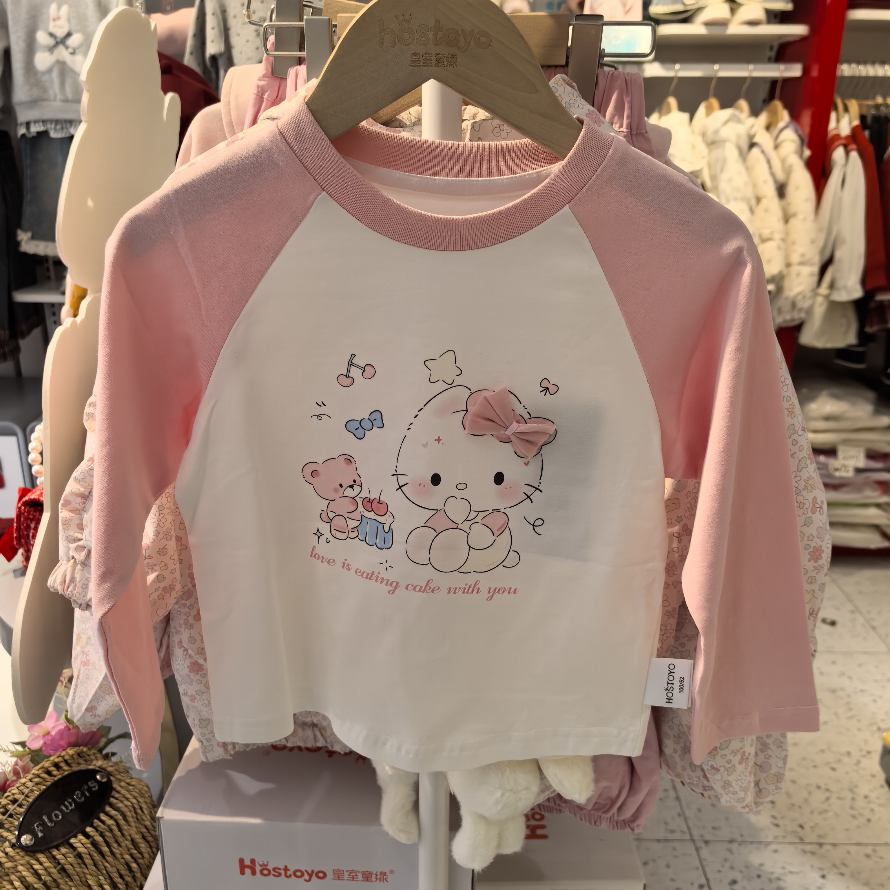小女童hello Kitty印花T