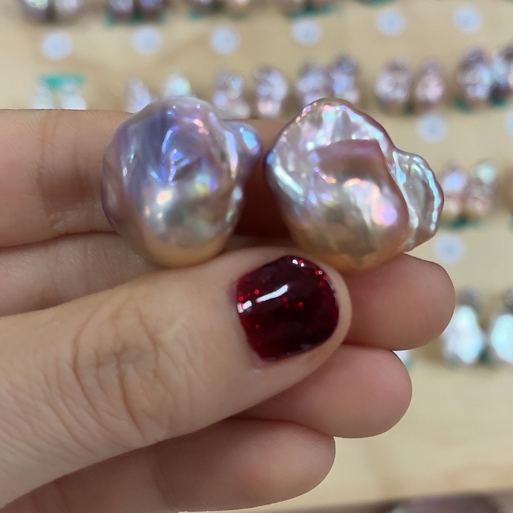 洛***一耳饰银S925镶嵌淡水珍珠