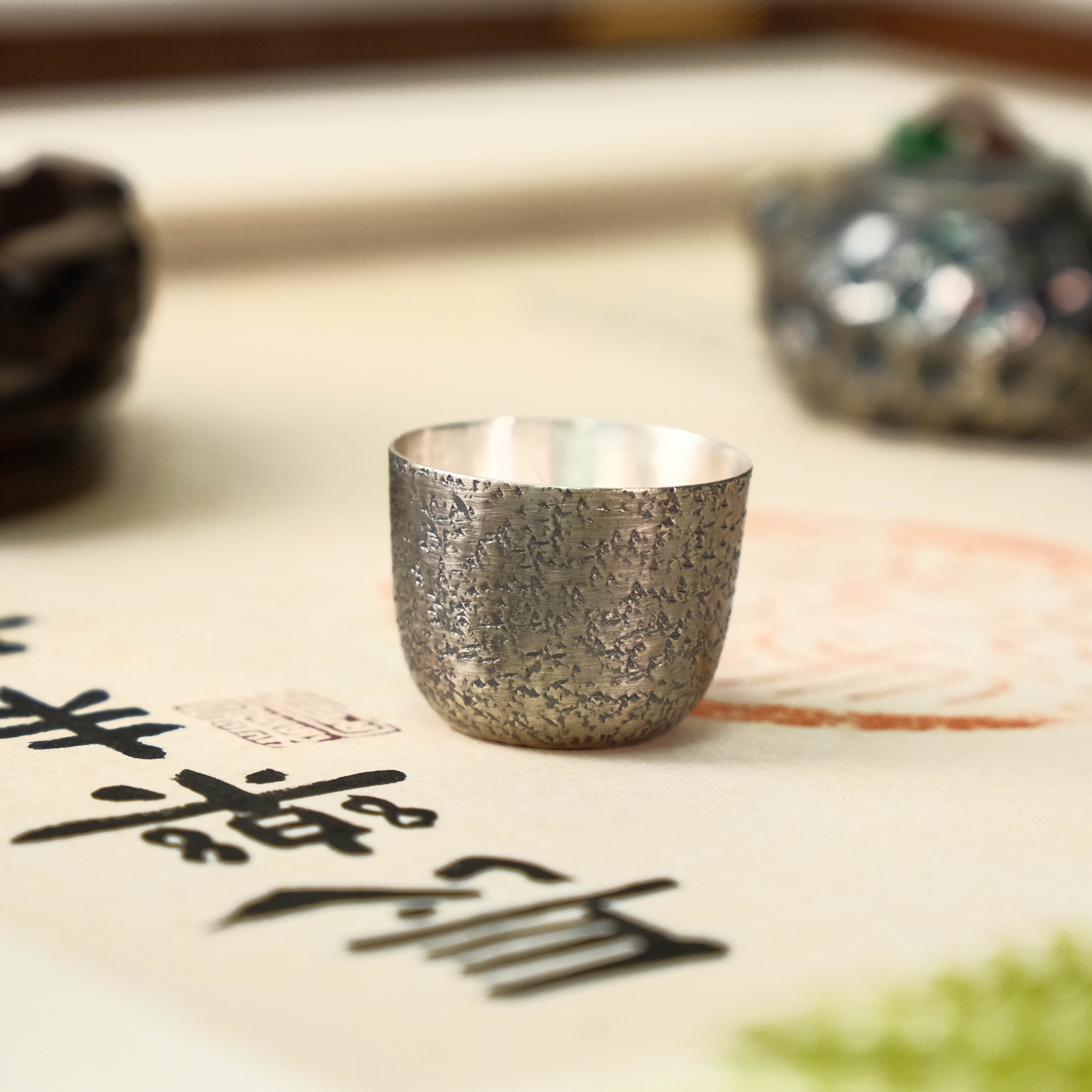 壶尔摩斯《面团》黑色款小茶杯 纯手工约25-30g 50-60cc足银999