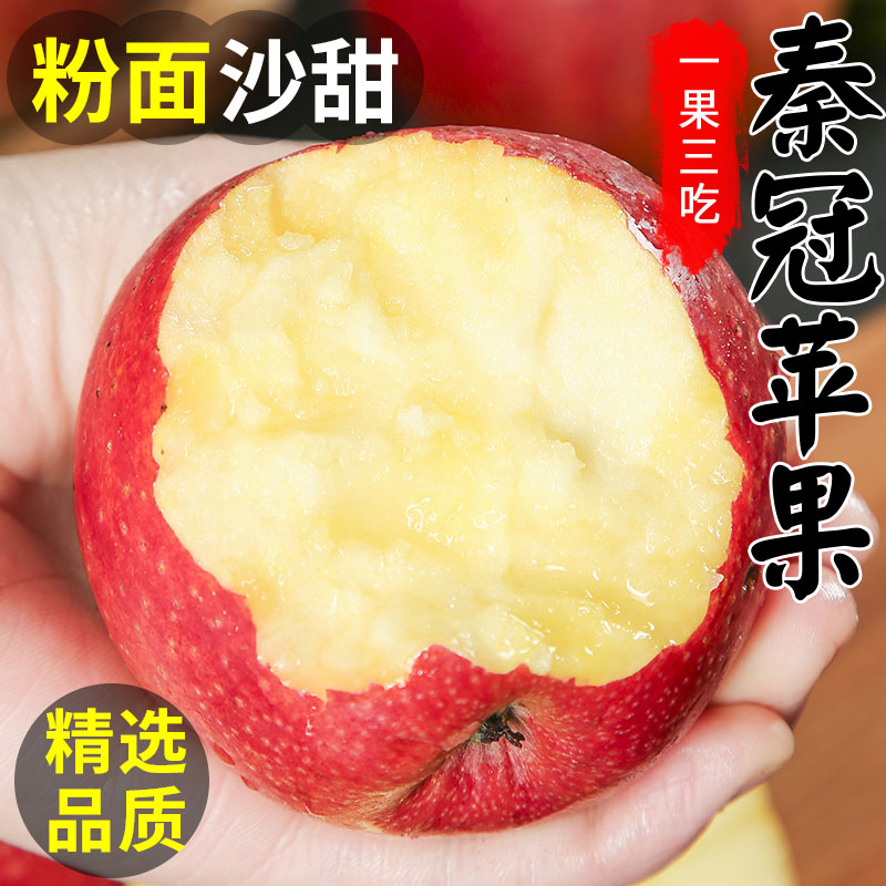 陕西秦冠粉面沙甜苹果新鲜婴儿老人宝宝刮泥9斤秋冬应季水果整箱
