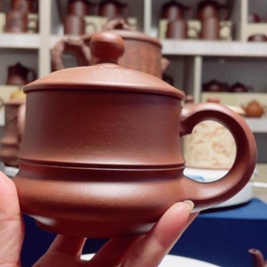 紫砂茶杯降波鸿运当头杯