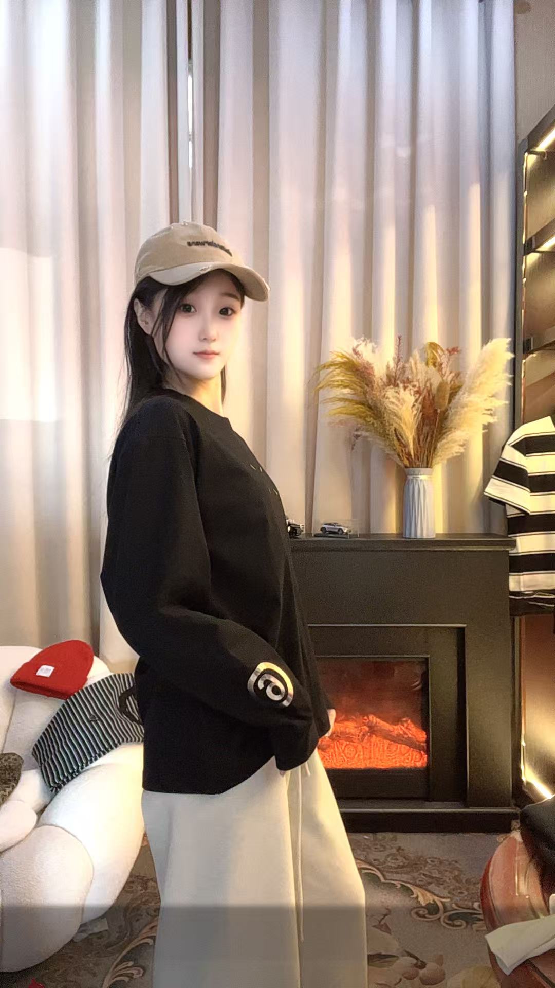 25新款数字长袖潮流时尚宽松休闲简约百搭圆领情侣长袖