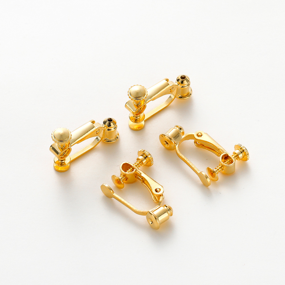 铜合金耳饰 耳夹饰品转换器子弹头简约金色时尚优雅少女风耳夹ins