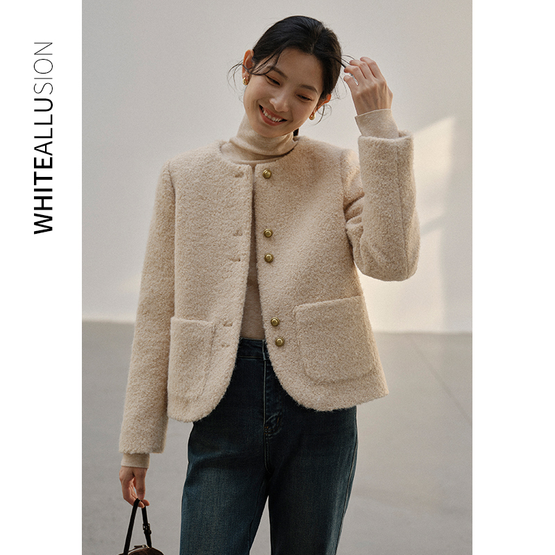 素典【氛围小香】美拉德短款羽绒服小个子感超好看90白鸭绒1439