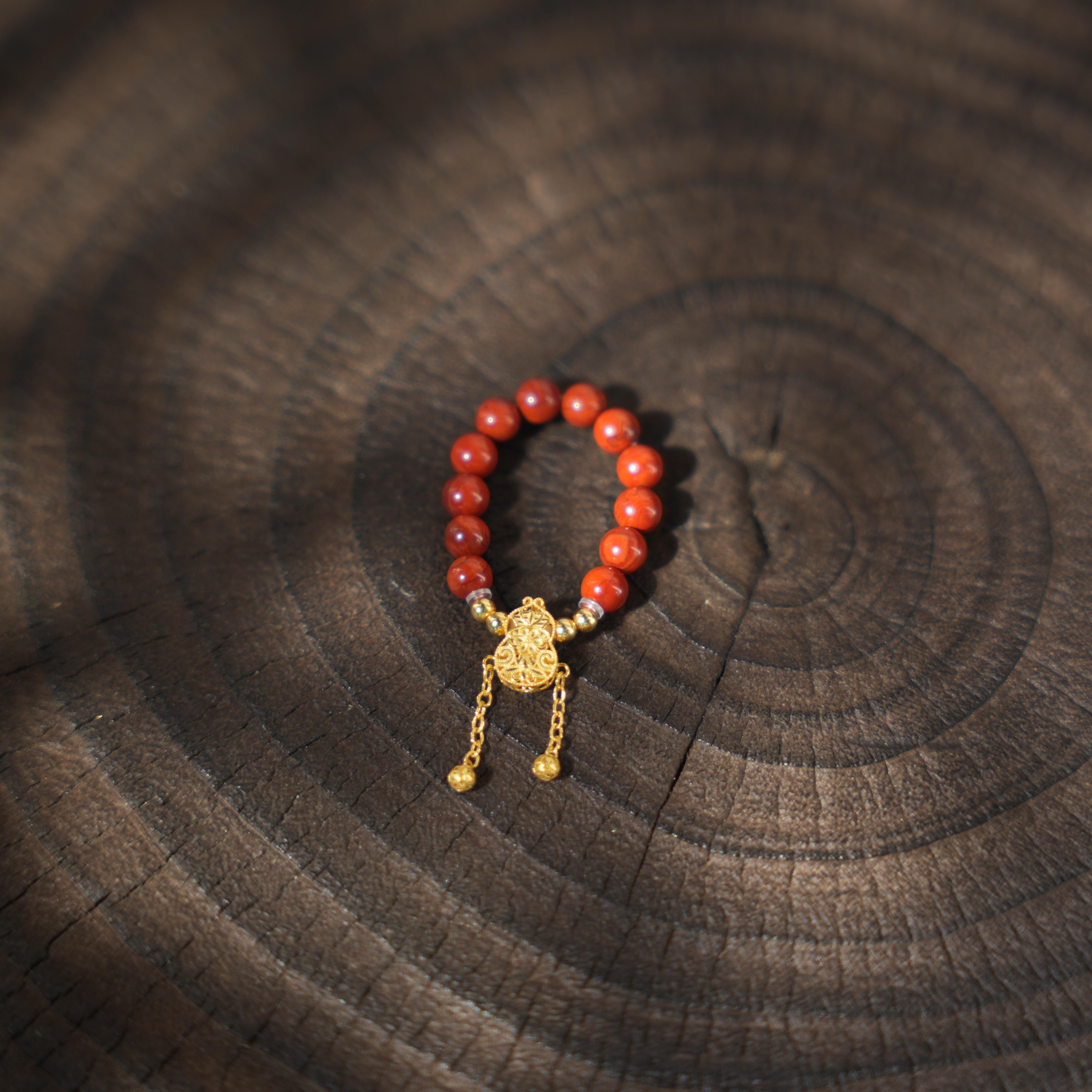 安宁-南红18K金戒指