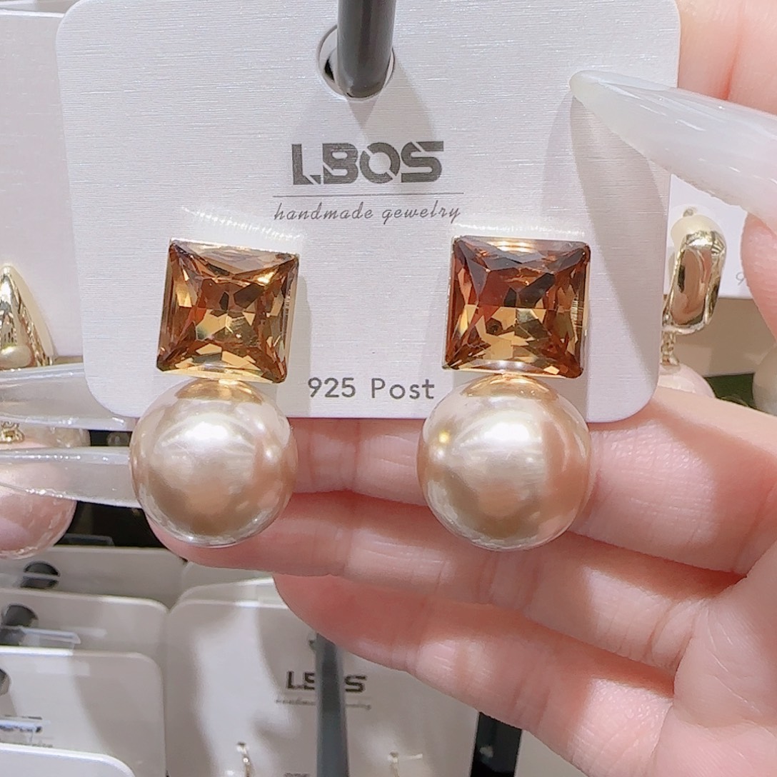 锆石铜合金925银耳环